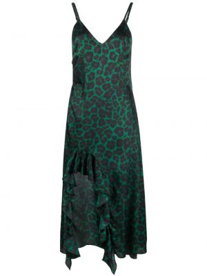 Midi šaty s potlačou s leopardím vzorom Sandro