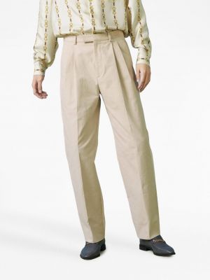 Hose mit stickerei aus baumwoll Gucci beige