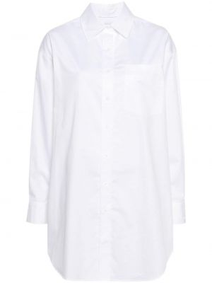 Памучна риза Calvin Klein бяло