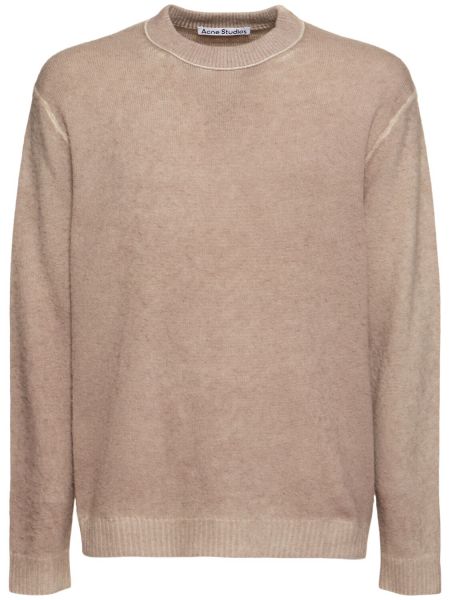 Striktrøje i uld Acne Studios beige