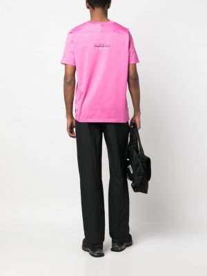 T-shirt en coton à imprimé Stone Island Shadow Project rose