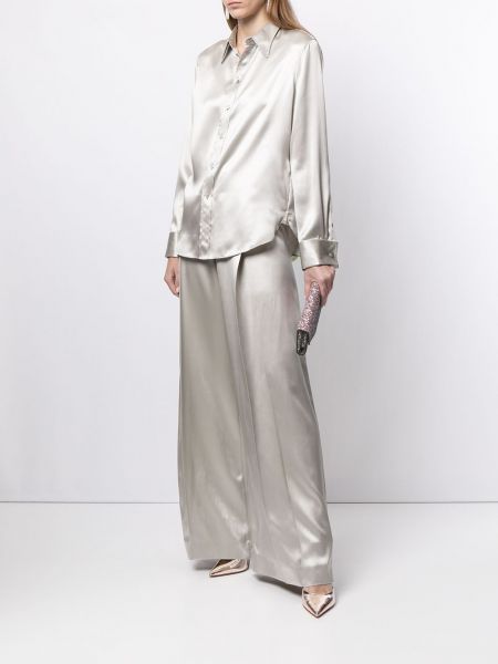 Pantalones de cintura alta bootcut Ralph Lauren Collection gris