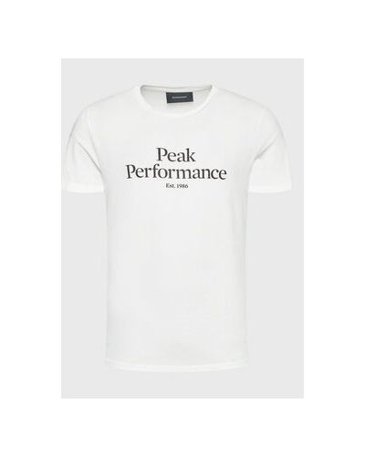 Slim fit priliehavé tričko Peak Performance biela