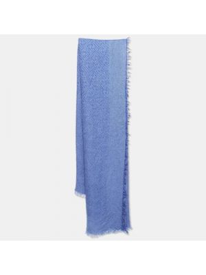 Bufanda de cachemir con estampado de cachemira Fendi Vintage azul