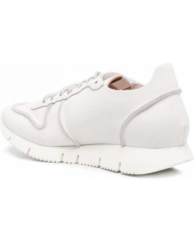 Sneakersy sznurowane skórzane koronkowe Buttero białe
