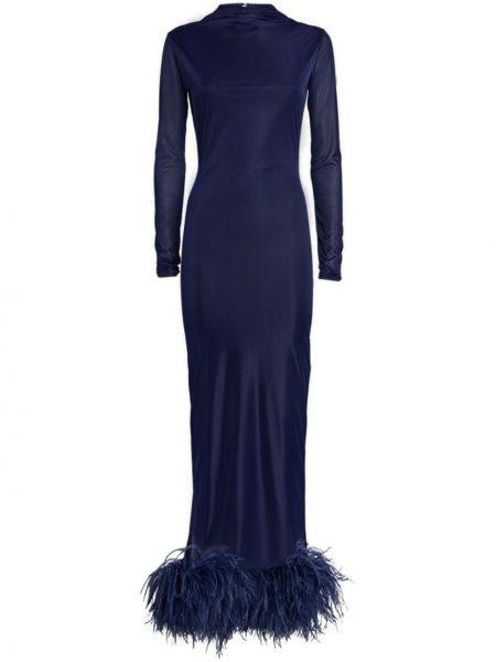 Κοκτέιλ φόρεμα με φτερά 16arlington μπλε