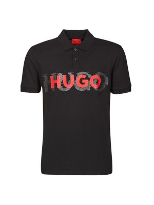 Polo majica kratki rukavi Hugo crna