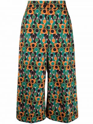 Pantalones culotte con estampado con estampado abstracto La Doublej verde