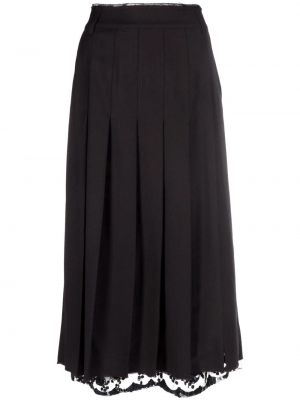 Vlněné midi sukně 16arlington černé