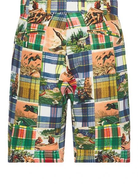 Pantalones cortos con estampado de tejido jacquard Beams Plus verde