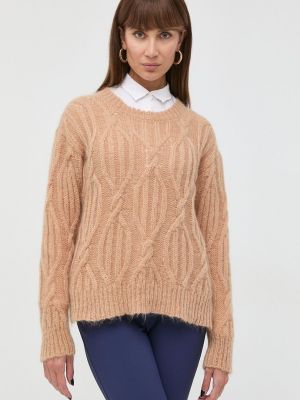 Vuneni pulover Twinset smeđa