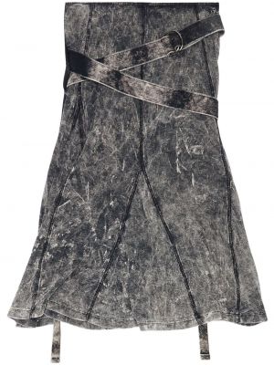 Plisovaná sukňa Diesel sivá