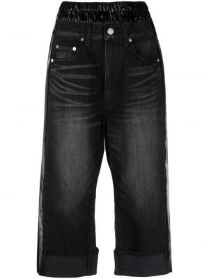 Plisované džíny relaxed fit Junya Watanabe černé