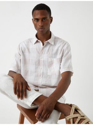Kockovaná košeľa s krátkymi rukávmi Koton