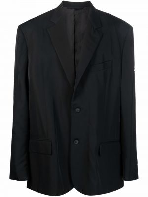 Bombažni blazer Balenciaga črna