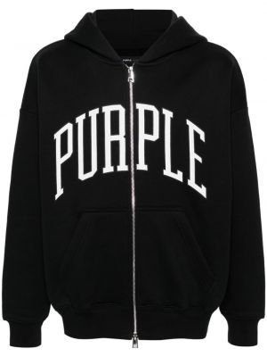 Mikina s kapucňou na zips Purple Brand
