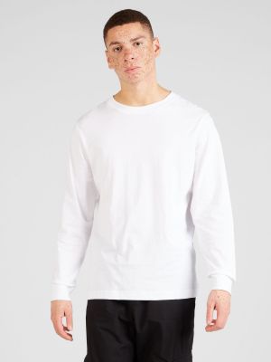 Μακρυμάνικη μπλούζα Weekday λευκό