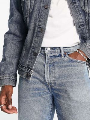 Прямые джинсы с потертостями Abercrombie & Fitch