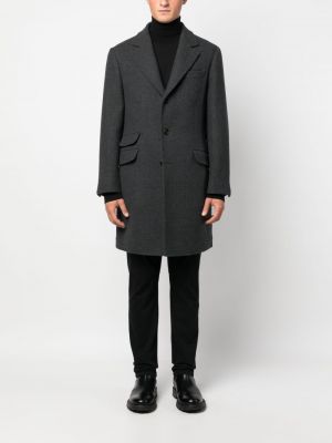 Vlněný kabát Brunello Cucinelli šedý