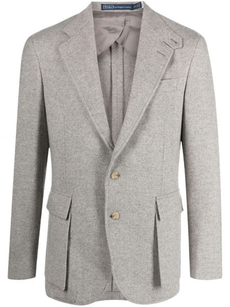 Giacca di lana Polo Ralph Lauren grigio