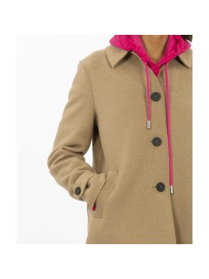 Abrigo de lana plisado Harris Wharf London marrón