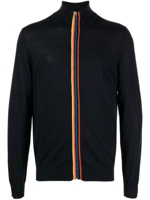 Merinowolle strickjacke mit reißverschluss Paul Smith blau