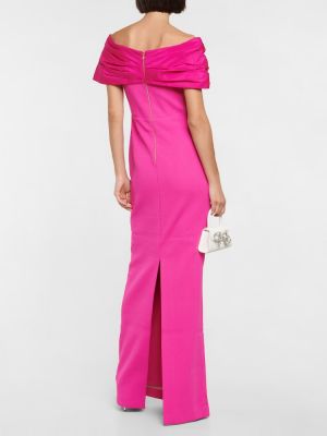 Dlouhé šaty s mašľou Rebecca Vallance ružová