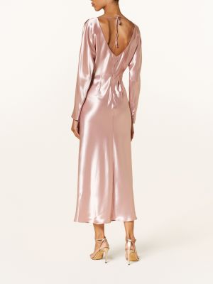 Saténové šaty Calvin Klein růžové