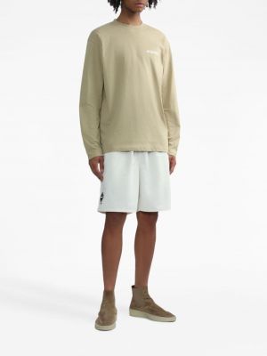 T-shirt en coton à imprimé Jacquemus beige