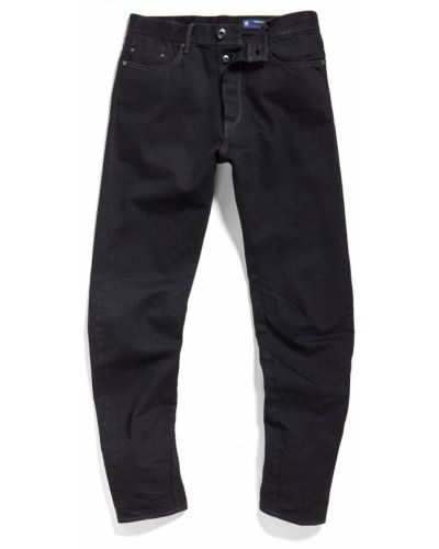 Със звездички дънки straight leg G-star Raw черно