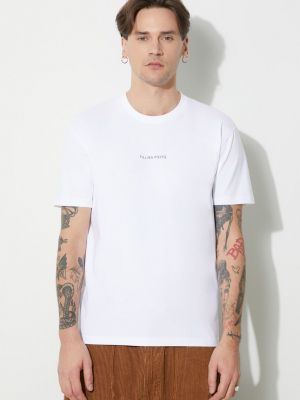 Koszulka bawełniana z nadrukiem slim fit Filling Pieces biała