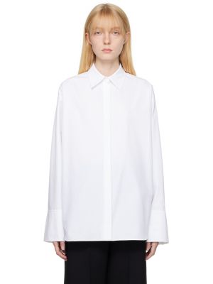 Белая рубашка с вырезом на спине Valentino