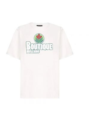 Koszulka bawełniana Boutique Moschino biała