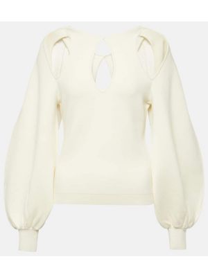 Пуловер Chloé бяло