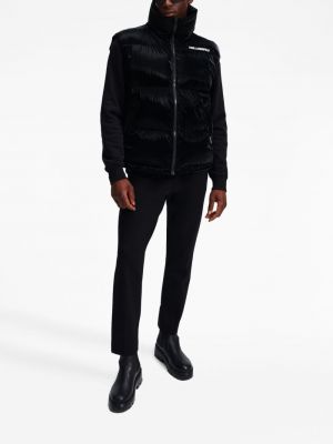 Prošívaná vesta z nylonu Karl Lagerfeld černá