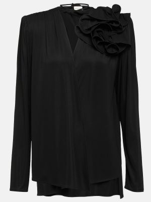 Φλοράλ μπλούζα Magda Butrym μαύρο