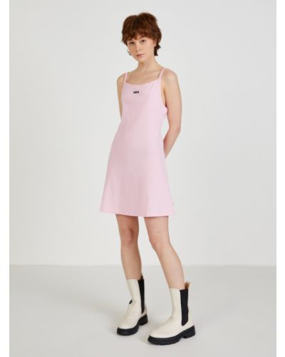 Mini šaty Vans růžové