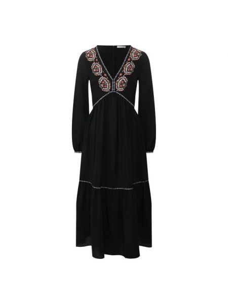 Шелковое платье Vilshenko, черное
