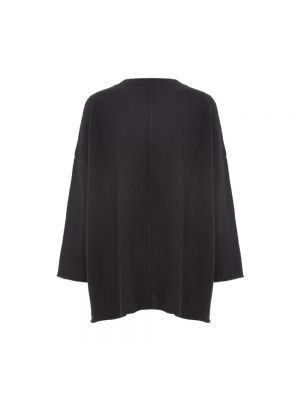 Jersey de lana de tela jersey de cuello redondo Akep negro