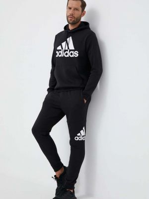 Spodnie sportowe z nadrukiem Adidas czarne