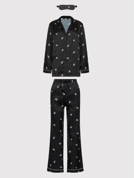 Piżama Karl Lagerfeld, сzarny
