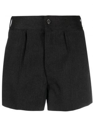 Woll shorts mit plisseefalten Maison Margiela schwarz