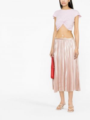 Plisuotas sijonas Lauren Ralph Lauren rožinė
