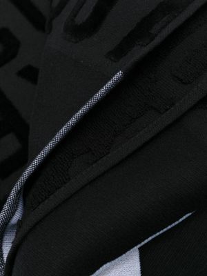 Szlafrok bawełniany z nadrukiem Dsquared2 czarny