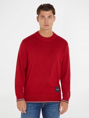 Копринен пуловер Tommy Hilfiger червено