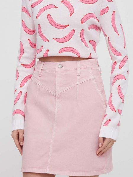 Дънкова пола Pepe Jeans розово