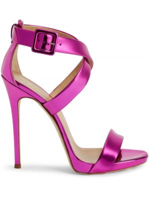 Sandale din piele Giuseppe Zanotti roz