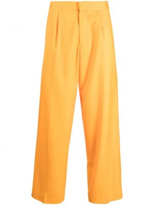 Plisirane relaxed fit hlače Bonsai oranžna