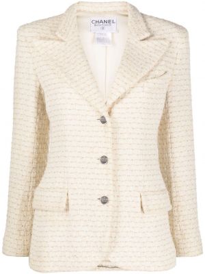 Blazer in tweed Chanel Pre-owned bianco
