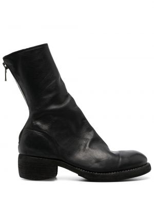 Leder ankle boots Guidi schwarz